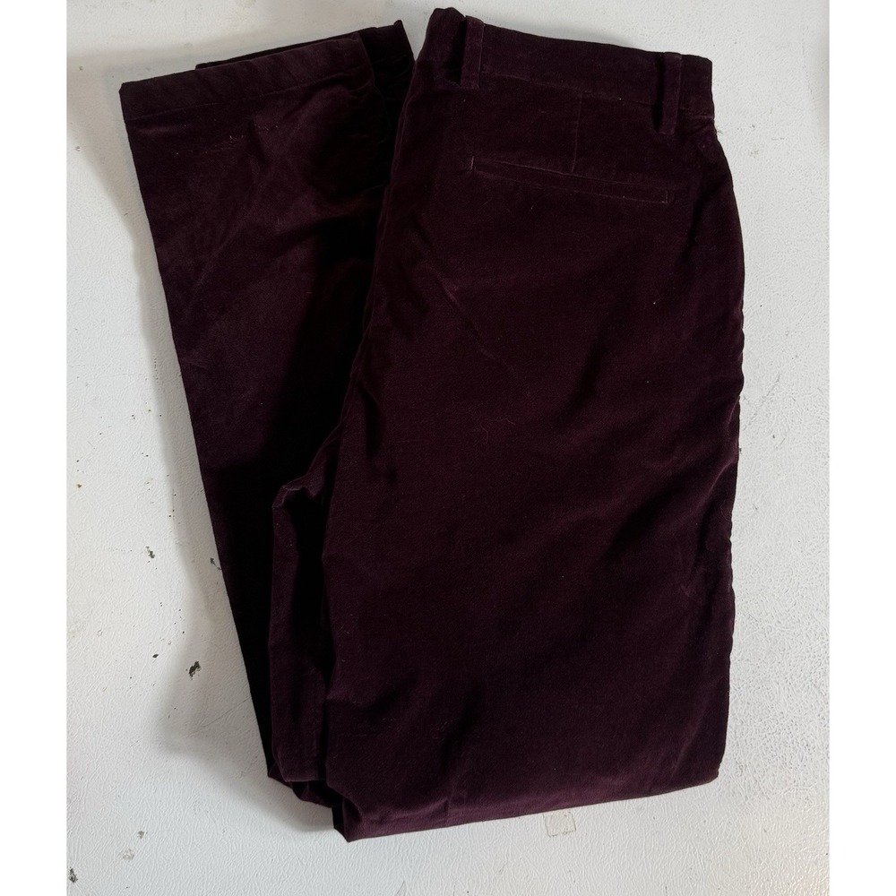 Spoke Velvet Sharps Pants Mens 33x32 Build B Purple Flat Front Preppy Casual